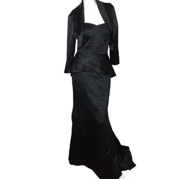 Love Size XL Ladies Black and Jacket Strapless Gown - Picture 1 of 16